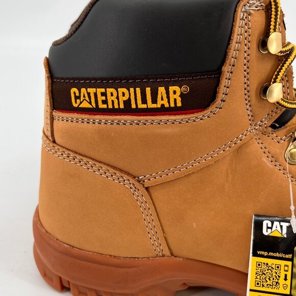 Caterpillar Outline ST Steel Toe Work Boot Size 10 Honey Full Grain Leather - Picture 5 of 16